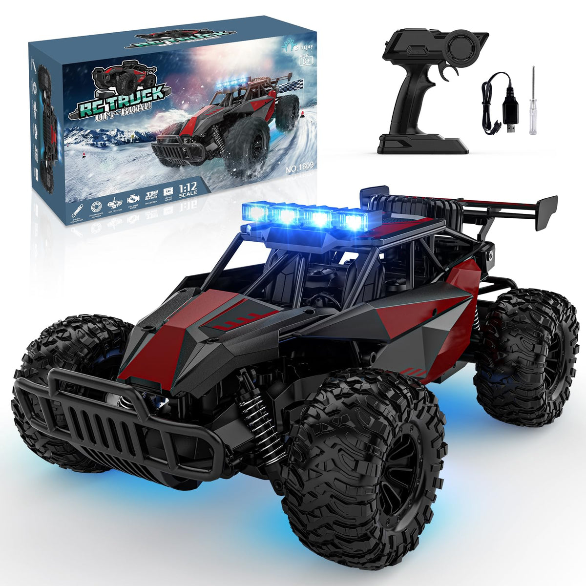 BLUEJAY Remote Control Car, 2.4GHz High Speed 33KM/H RC Cars Toys