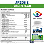 NEW AGE AREDS 2 Eye Vitamins - Lutein, Zeaxanthin, Bilberry, Astaxanthin Mineral Vision Supplement - 180 Count