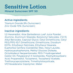 Blue Lizard Sensitive Mineral SPF 50 Sunscreen Lotion, 100% Mineral Sunscreen, UVA/UVB Protection, Infused with organic Aloe Vera, Soothes and Hydrates, 5 fl oz