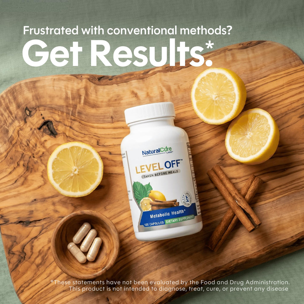 Level Off Glucose Support Supplement – After-Meal Support Formula for Healthy Post-Meal Glucose Response, Plant-Based Capsules for Metabolic Wellness, Vegan & Non-GMO – 120 Count (Pack of 1).