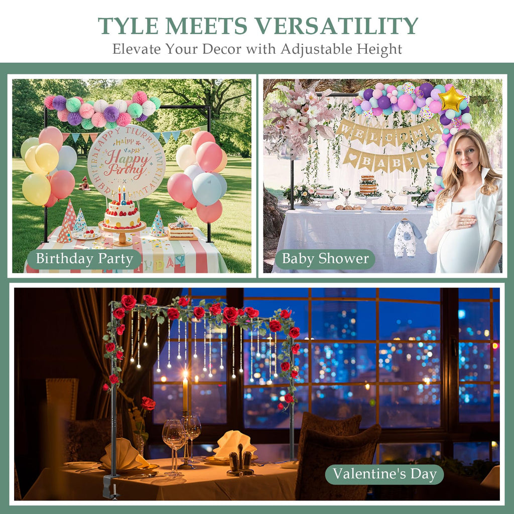 WellSign Over The Table Rod Stand with Clamps Adjustable Table Arch Frame