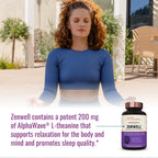 Live Conscious KSM-66 Ashwagandha Supplement w/L Theanine & AlphaWave - ZenWell Everyday Stress Relief, Cognitive, Brain Health - Ashwagandha for Men & Women - 60 Capsules