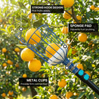 MAVRIZ 5-12ft Fruit Picker Pole with Basket, 20FT Reach Telescoping Apple Picker Extension Pole, Fruit Grabber for Harvesting Mango, Orange, Lemon, Avocado, Pear - Sturdy Aluminum Fruit Tree Picker