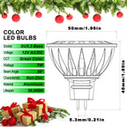ALIDE Green MR16 GU5.3 Led Bulbs 5W,20W 35W 50W Halogen Equivalent,12V Low Voltage MR16 Led Green Bulb Spotlights for Outdoor Landscape Yard Garden Tree Pool Holiday Christmas Lighting,38 Deg,3 Pack