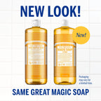 Dr. Bronner's Magic Soap-Pure-Castile Liquid Soap (Citrus, 32oz, 2-Pack)-Regenerative Organic Certified Oils, 18-in-1 Uses: Body, Hair, Laundry, Pets & Dishes, Concentrated, Vegan, Non-GMO