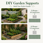 Garden Netting Kit, 10x30FT Ultra Fine Garden Mesh Netting with 6 Sets Garden Hoops, Insect Netting for Garden Protection Plant Covers, Garden Netting for Raised Beds Plant Fruit Flowers Protection