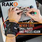 RAK Magnetic Wristband, Thumb Loop for Holding Screws, Nails, Drill Bits for Men - Made from Premium Ballistic Nylon, Lightweight Powerful Magnets for Dad, Husband, Grandpa, Handyman