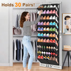UVIAHOMI 20-30 Pairs Over the Door Shoe Organizer, 10-Tier Door Shoes Rack