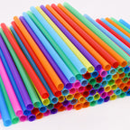 Tomnk 300 Pack Smoothie Straws, 10.3 Inches Straws Disposable, Drinking Straws Disposable in Assorted Bright Colors