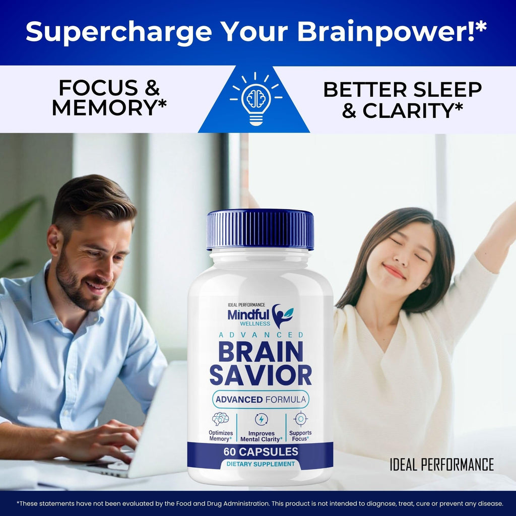 Brain Savior Brain Supplements for Memory and Focus Capsules, BrainSavior Advanced Formula Brain Health Support - Maximum Strength Nootropics Brain-Savior All Natural Support Reviews (5 Pack)