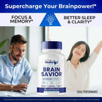 Brain Savior Brain Supplements for Memory and Focus Capsules, BrainSavior Advanced Formula Brain Health Support - Maximum Strength Nootropics Brain-Savior All Natural Support Reviews (5 Pack)