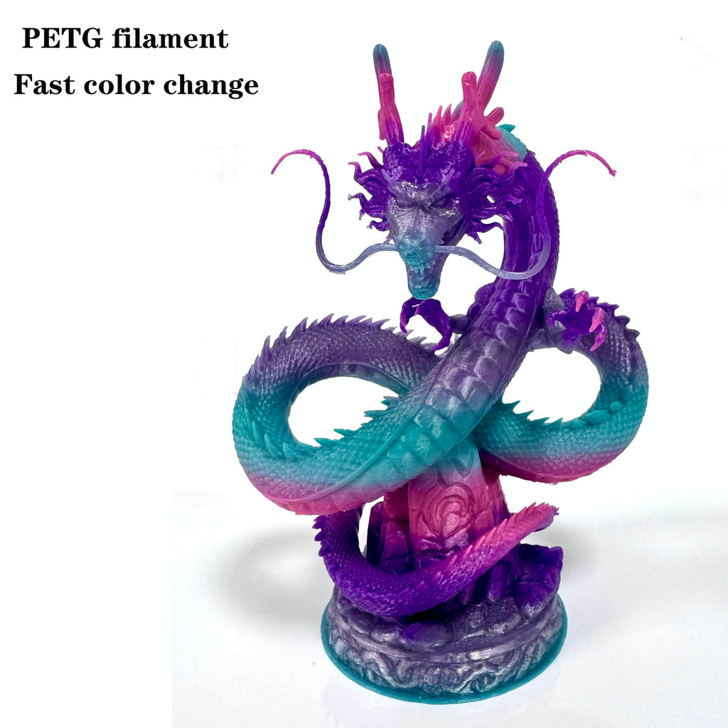 Stronghero3D PETG 3D Printer Filament 1.75 mm,Crimson Rainbow,Multi Color,Purple Turquoise,Accuracy +/- 0.05 mm net Weight 1 kg（2.2lbs