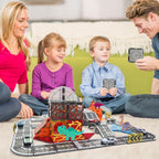 Magnetic Tiles Road Set with Pullback Car, Magnetic Tiles for Kids Ages 3-5 4-8, Magnet Building Tile for Toddler Kids Boys Girls, Creative STEM Building Toy & Learning Educational Magnet Toys