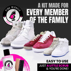 Shoe Cleaner Kit for Sneakers, Leather, Suede, Canvas & Washable Fabrics