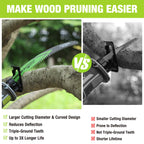 WORKPRO 15" Japanese Teeth Wood Pruning Reciprocating Saw Blades Set, Arc Cutting Edge 6TPI Pruning Saw Blades for Tree Pruning, Wood Cutting, Durable & Sharp, 5 Pack