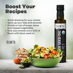 RAWYA Black Seed Oil - USDA Organic Certified - Cold Pressed - 8.4 Fl oz - Extra Virgin - Turkish Black Cumin Seed - Premium Nigella Sativa with Thymoquinone - Kalonji - Non-GMO, Gluten-Free - Nutritional Supplements - Extra Strong Taste
