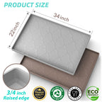 SIKADEER Waterproof Under Sink Mat 34" x 22", Silicone Mat Kitchen liner