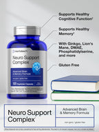 Horbäach Brain Supplement | 120 Capsules | with Phosphatidylserine & DMAE | Advanced Formula for Memory, Focus, Clarity | Vegetarian & Gluten Free | Neuro Support