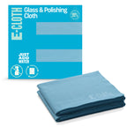 E-Cloth Glass & Polishing Cloths, Premium Microfiber Glass Cleaner, Great for Windows, Glass and Mirrors, Washable and Reusable, 100 Wash Guarantee, Alaskan Blue, 2 Pack