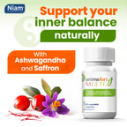 Ashwagandha KSM-66 & Saffron Supplement | Stress Relief, Mood & Emotional Balance | Vitamin B & Magnesium | Natural Pills for Mental Relaxation | 30 Capsules | AnimaFort Multi