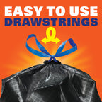 Hefty Ultra Strong 30 Gallon Trash Bags, Large Trash Bags 30 Gallon Size, Multipurpose, Break Resistant Drawstring Closure, Resists Leaks, Punctures, and Tears, Black, Fabuloso Scent, 50 Bags
