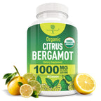 Organic Citrus Bergamot Supplement - Only USDA, Cardiologist Formulated with 200+ Scientific Studies -1000mg - Patented Extract, Heart, Cholesterol, & Lipid - Italian Bergamot High Polyphenols 60caps