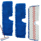 Mop Heads Replacements for Ocedar 3-Action Microfiber Flip Mop, 3 Pack Double Sided Mop Replace Head Mop Refills with Microfiber & Chenille for Dry Wet Use, Reusable, Machine Washable