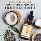 (2 Pack) Organic Vitamin D3 K2 Drops with MCT Oil Omega 3, 5000 IU, Maximum Strength Vitamin D Liquid, No Fillers, Non-GMO Liquid D3 for Faster Absorption, Immune Support (Cappuccino Flavor, 2 Fl Oz)