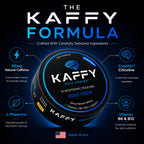 Kaffy Nootropic Caffeine Pouches with Cognizin & L-Theanine, 50mg Natural Caffeine Per Pouch, Nicotine-Free Energy & Focus Pouches, Coffee Alternative for Work, Travel & Daily Use, 75 Count Cool Mint