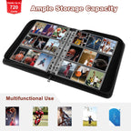 Basketball Card Binder 720 Pocket, Sports Card Binder with Card Display Design, Premium Card Holder with Sports Pattern Wristband Fit for Basketball Cards 2025