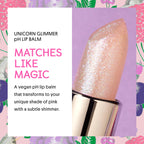 Winky Lux Unicorn Glimmer Balm -Hydrating ph Lip Balm, Natural Pink Tint with pH Color Changing, Moisturize & Soften Lips While Leaving Sheer Pink Tint, with Vanilla Scent