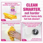 Quick N Brite Heavy Duty Hot Tub Cleaner Kit - Non-abrasive Cleaning Gel with Sponge and Cloth, 32 oz. (Packaging May Vary)