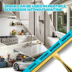 ALFLOD 2PACK 12-Inch Golden All-Purpose Shower Squeegee for Shower Doors, Bath Linen Sets, Tile Shower Walls, Bathroom, Window, Glass and Car Windshield, Mirrors and Kitchen-Stainless Steel