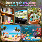 Zerobe Miniature Resin Animal Sets: Tiny Collectible Figurine Bulk Pack (Ocean Animals)