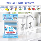 SANI 360° Sani Sticks Drain Cleaner and Deodorizer, 48 Count, Unscented Enzyme Pipe Cleaners, Eliminate Odors, Prevent Clogged Drains, Safe for Sinks, Bathtub Drains, Septic Tanks