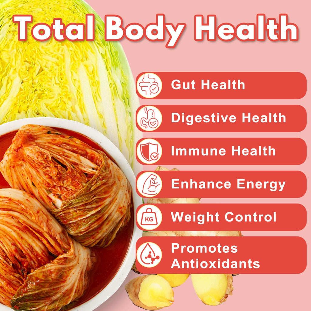 Kimchi Supplement, Kimchi Capsules Alternative (Powder Form), Probiotics & Enzymes Supports Gut & Digestive, Taste Well, One Fermented Superfood for Antioxidant Support, 170g