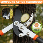 EWPJDK 3-Piece Loppers Hedge Shears Pruners Heavy Duty Combo Clippers