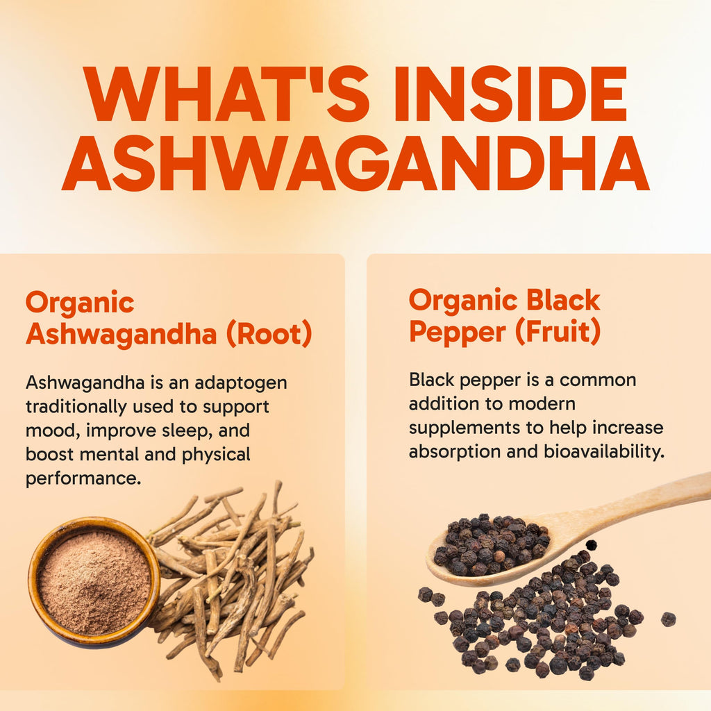 Clinical Effects Ashwagandha with Black Pepper for Stamina and Calm - 60 Ashwagandha Capsules - Made in the USA