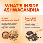 Clinical Effects Ashwagandha with Black Pepper for Stamina and Calm - 60 Ashwagandha Capsules - Made in the USA
