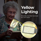 MAGNIPROS Patented 6X Large Magnifying Glass with 3 Color Light Modes | Anti-Glare Lens & Stepless Dimmable LEDs | Perfect for Reading & Inspection - Ideal for Seniors & Low Vision