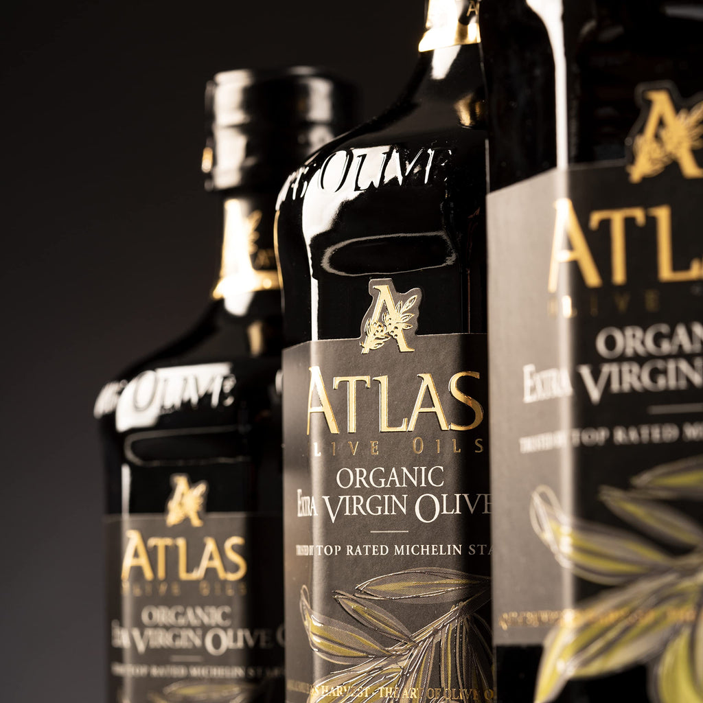 Atlas Organic Cold Pressed Moroccan Extra Virgin Olive Oil, Polyphenol Rich | EVOO From Morocco, Newly Harvested Unprocessed from One Single Family Farm | Trusted by Award-Winning Chefs | 500 mL