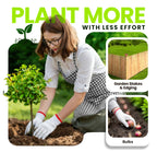 2pk Auger Drill Bit for Planting with Gloves (1.6 x 16 Inch & 3.5 x 16 Inch Set) - Heavy Duty Garden Spiral and Bulb Planter Tool for Digging Holes - Compatible with 3/8 Inch Hex Drive