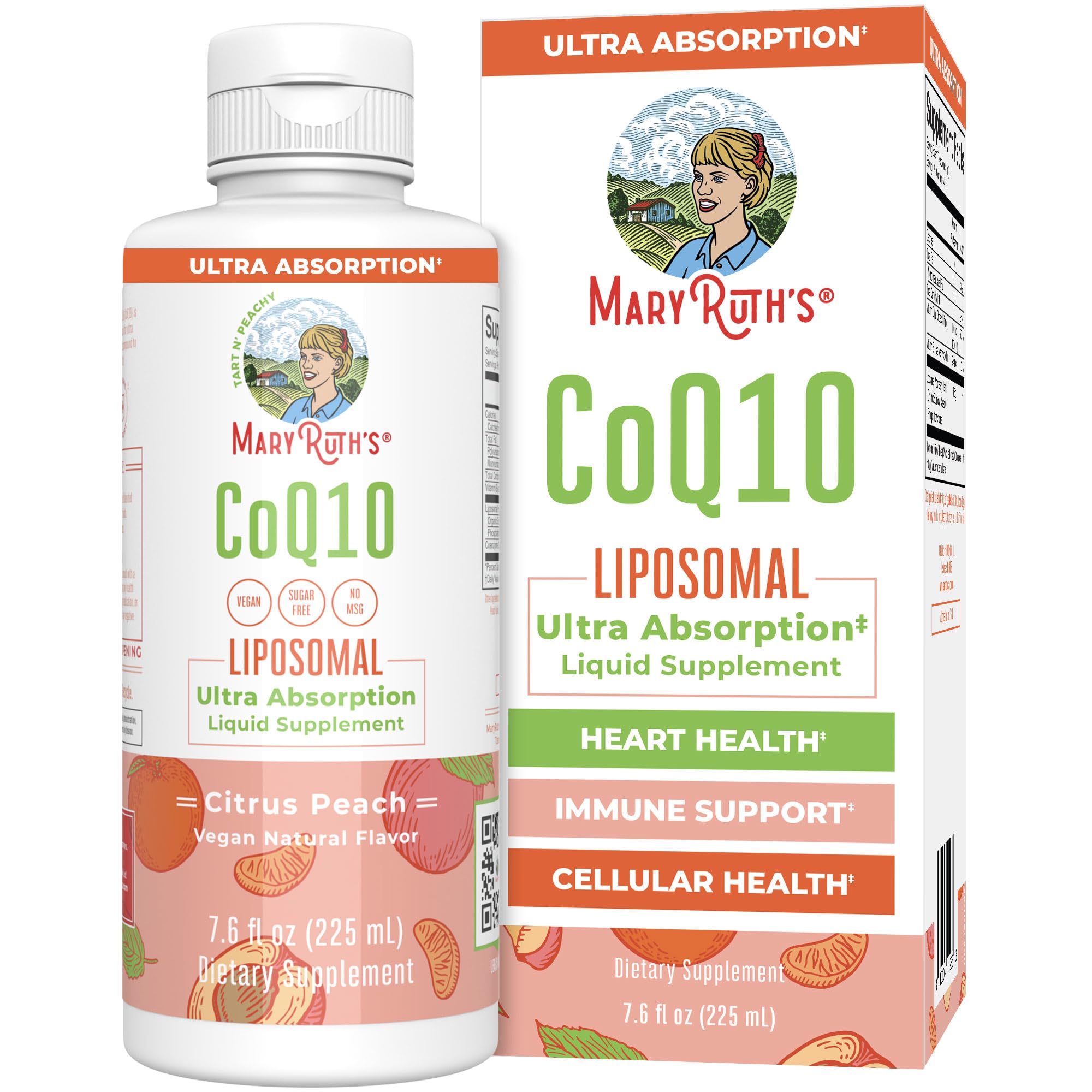 MaryRuth Organics Liquid Vitamin | Coenzyme Q10 Heart Health for Mitochondrial Support and Immune System | Vegan Non-GMO | 7.6 Fl Oz | 45 Servings