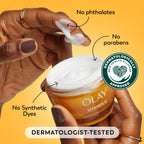Olay Vitamin C Face Moisturizer, Brightening Cream for Women, Instant Hydration, Evens Tone, Dark Spot & Hyperpigmentation Reduction, Glowing Skin Care - Niaciniamide, Lactic Acid, 1.7 Oz