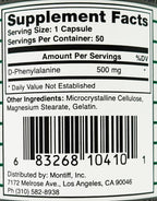 Pure D-Phenyl Relief 500 mg - 50 Capsules by Montiff