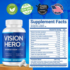 Vision Hero Advanced Vision Support, Eyes Supplements - 60 Capsules Eye Health Supplements for Adults (Pack of 1)