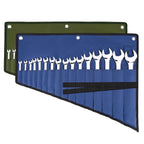ROCKCOON 16 Pockets Wrench Roll Organizer (Blue+Green)