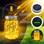 ZNYCYE Mason Jar Solar Lights for Outside, 12 Pack 30 LED Fairy Firefly Lights Mason Jar Solar Lids Outdoor Waterproof String Lights with Hangers(NO JARS) for Patio Garden Yard Lawn Decor - Warm White