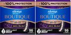 Always Discreet Boutique Incontinence Panty Liners for Bladder Leaks, Size 2, Very Light Absorbency, Long Length, 96 Count (Pack of 2)
