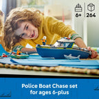 LEGO City Police Boat Chase Building Toy for Kids - Pretend Play Set for Boys & Girls, Ages 6+ - Building Blocks W/ 2 Floating Boat Toys for Playtime & Bath Time - Gift Idea for Birthdays- 60456